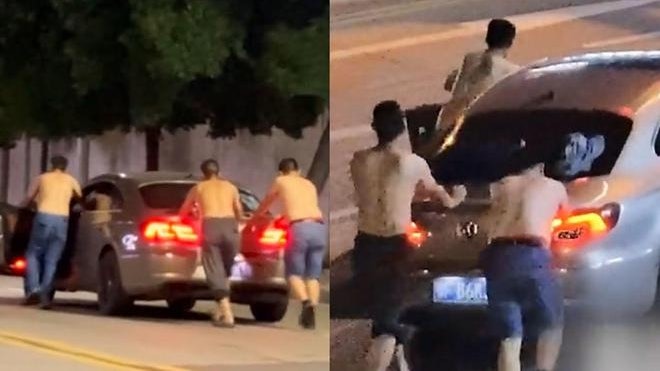 湖北三醉漢赤膊推車返屋企 交警回應:不算酒駕 但不宜提倡 湖北三醉漢赤膊推車返屋企 交警回應:不算酒駕 但不宜提倡