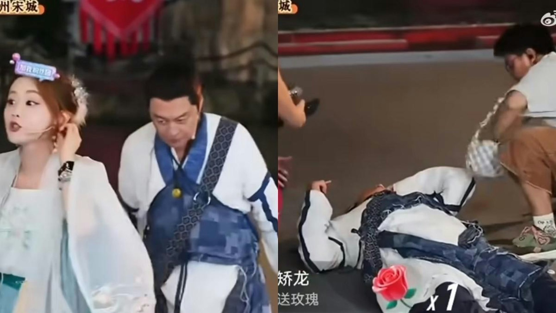 馬景濤暈倒過程。(微博圖片) 馬景濤暈倒過程。(微博圖片)
