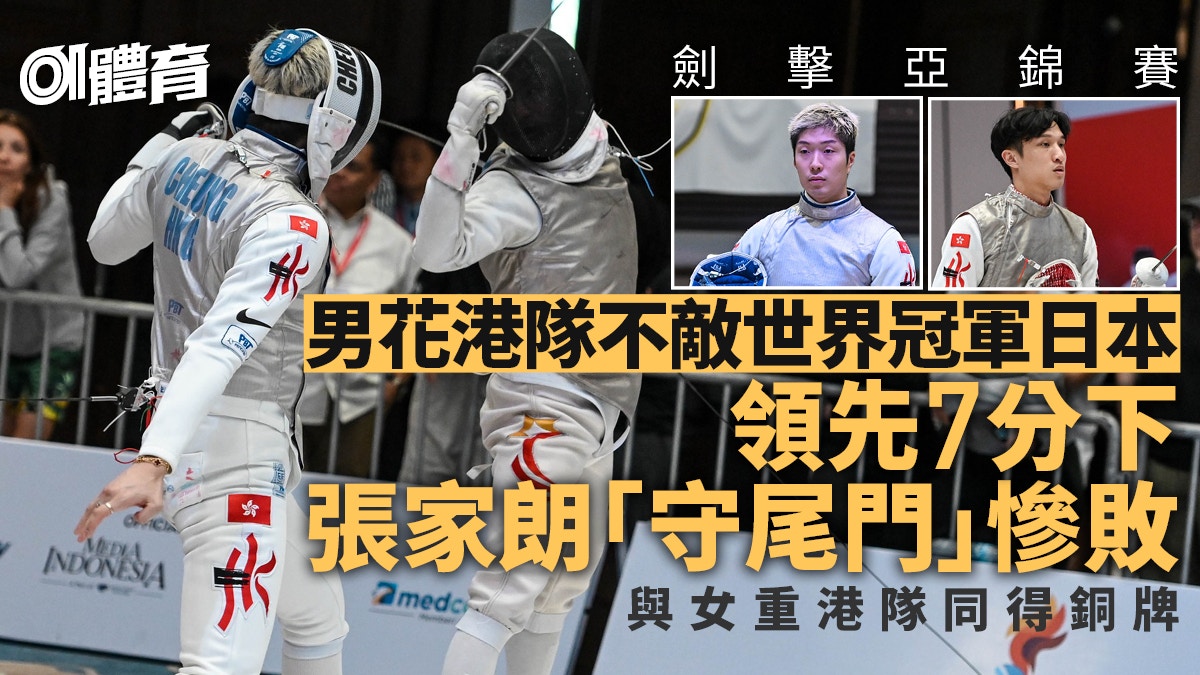 劍擊亞錦賽|港隊男花對世界冠軍日本 張家朗守尾門慘負反勝為敗