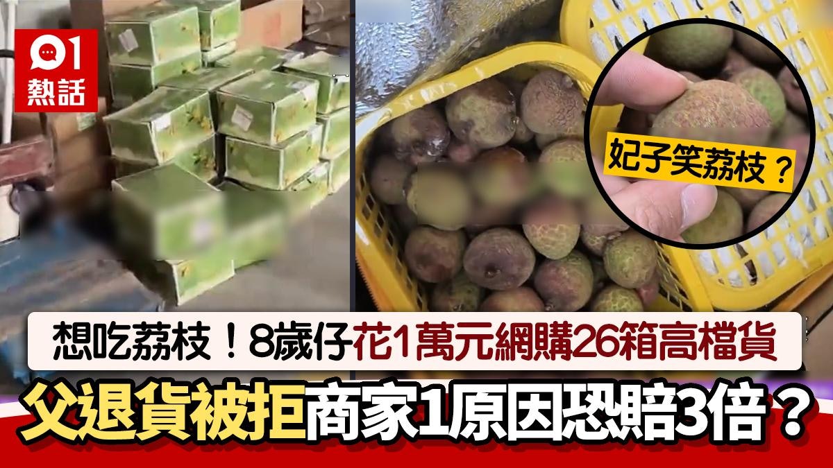想吃荔枝遭拒!8歲仔花1萬元網購26箱高檔貨 1原因隨時獲賠3倍錢 想吃荔枝遭拒!8歲仔花1萬元網購26箱高檔貨 1原因隨時獲賠3倍錢