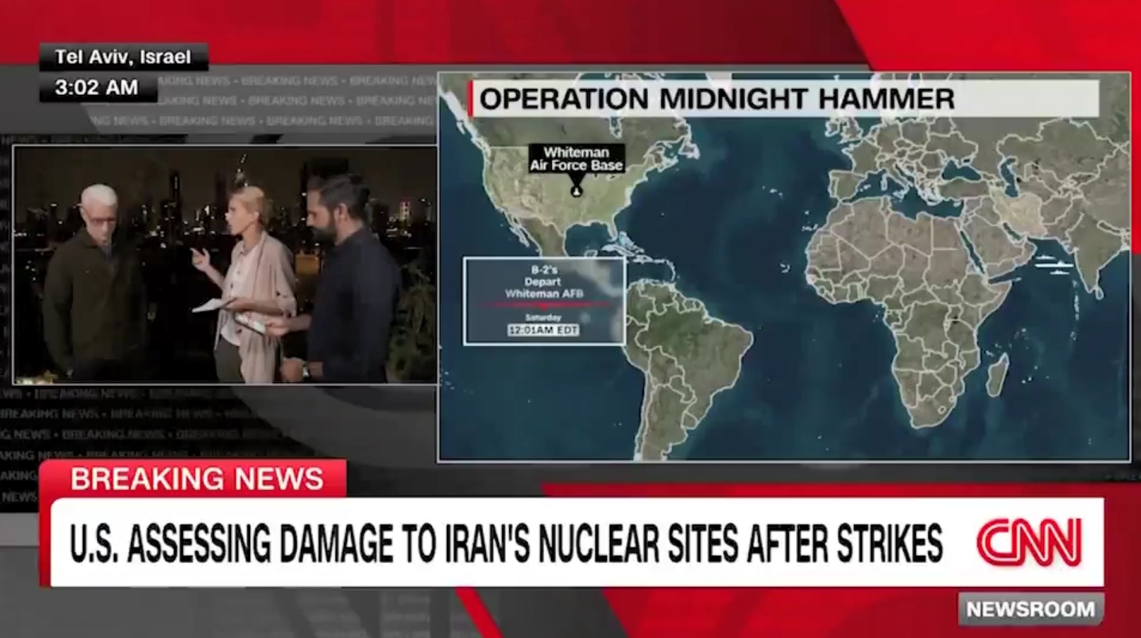 伊朗以色列戰爭｜瘋傳CNN主播「邊直播邊逃亡」：飛彈10分鐘內到