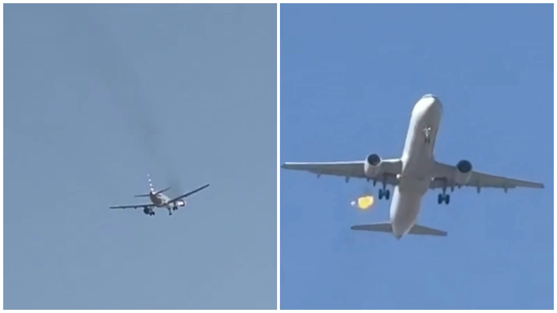 美國航空公司客機起飛後右引擎疑起火 急返拉斯維加斯機場|有片