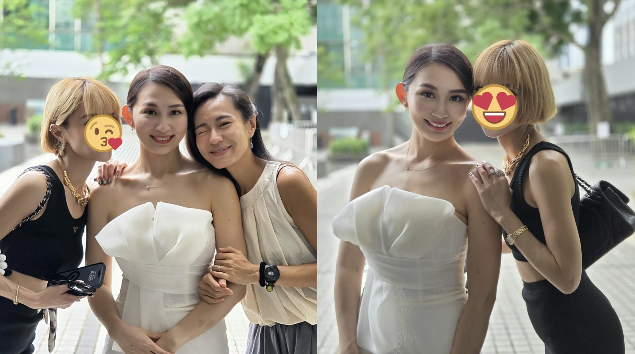 方皓玟出席婚禮戴金器比新娘更搶眼 45歲又索又瘦少女感十足