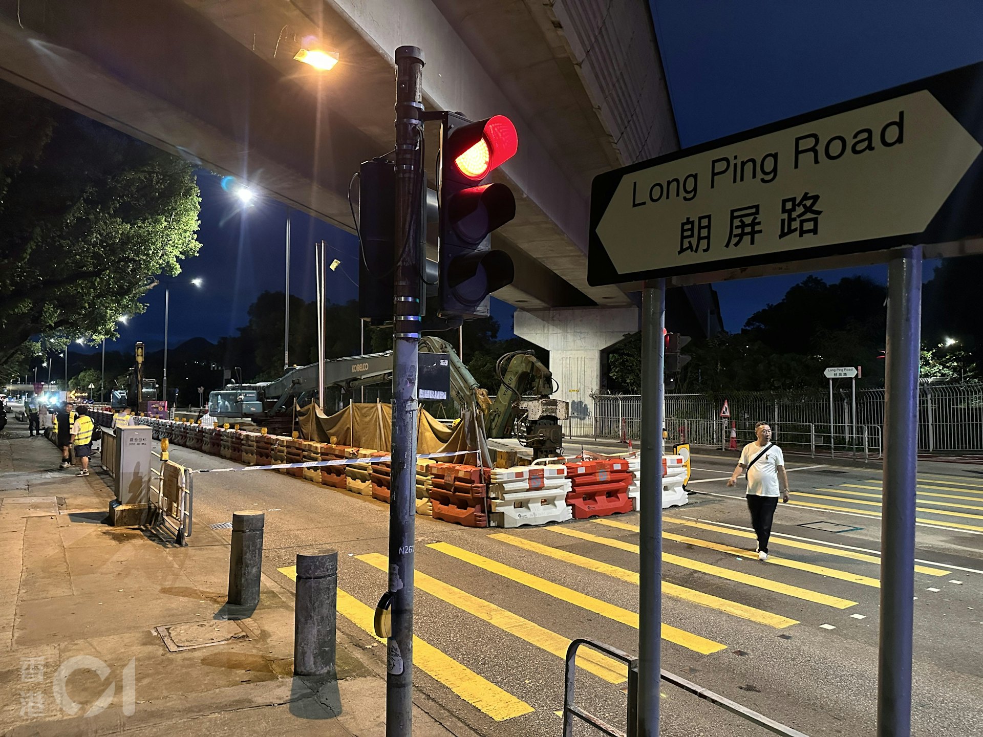 現場為元朗朗屏路。(王譯揚攝)