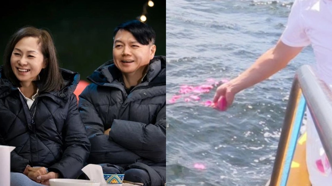艾威親手將亡妻骨灰撤入大海 許諾百年歸老再相逢 艾威親手將亡妻骨灰撤入大海 許諾百年歸老再相逢