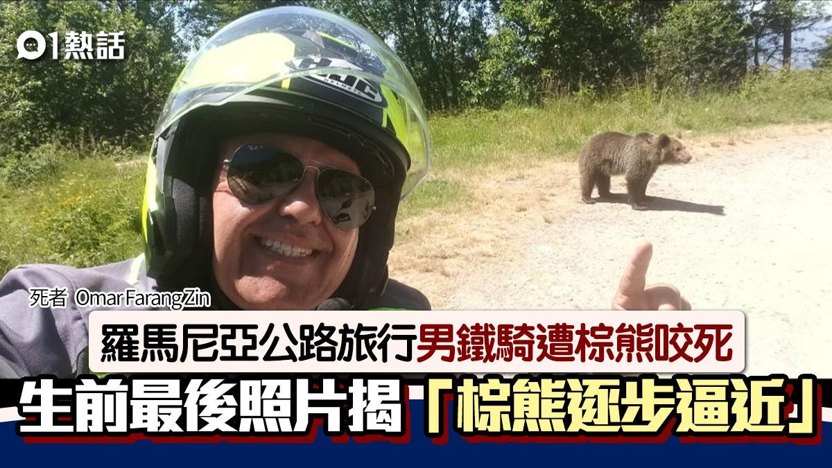 公路之旅遇野生棕熊 男鐵騎下車投餵慘「被當食糧」 遭棕熊咬死