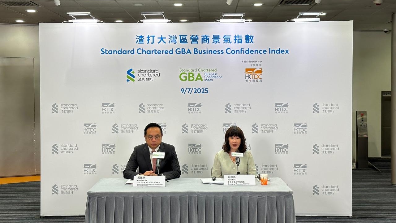 大灣區營商景氣指數 兩大負面因素 累港表現區內最差 大灣區營商景氣指數 兩大負面因素 累港表現區內最差