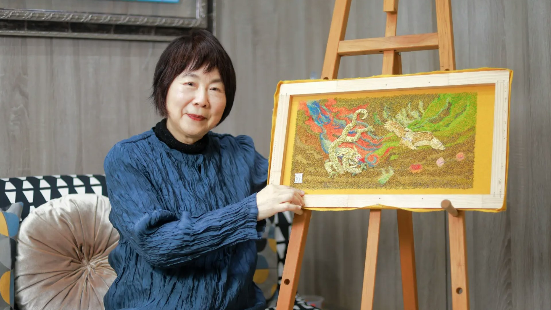 78歲刺繡工藝家粘碧華 為了對孩子的愛 傳承母親技藝踏上藝術路