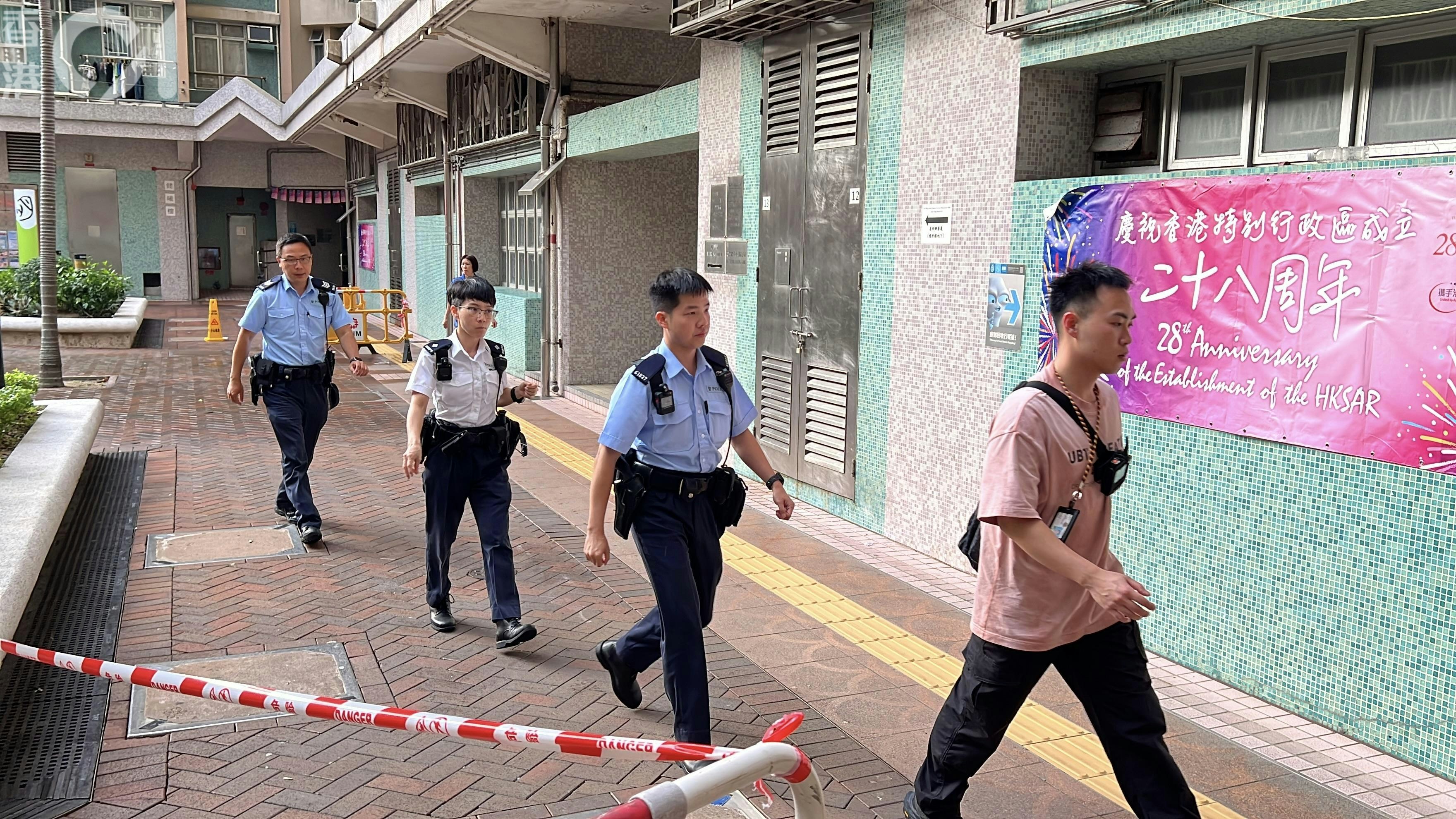 警員到場調查。（李家傑攝）