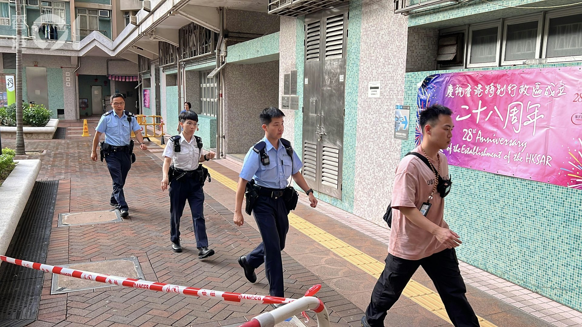 警員到場調查。(李家傑攝)