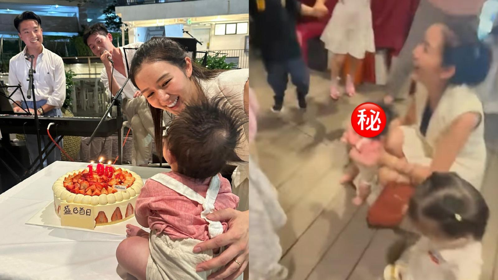 麥明詩公開仔仔百日狂歡派對絕密片段 BB萌爆跳舞正面樣再次曝光