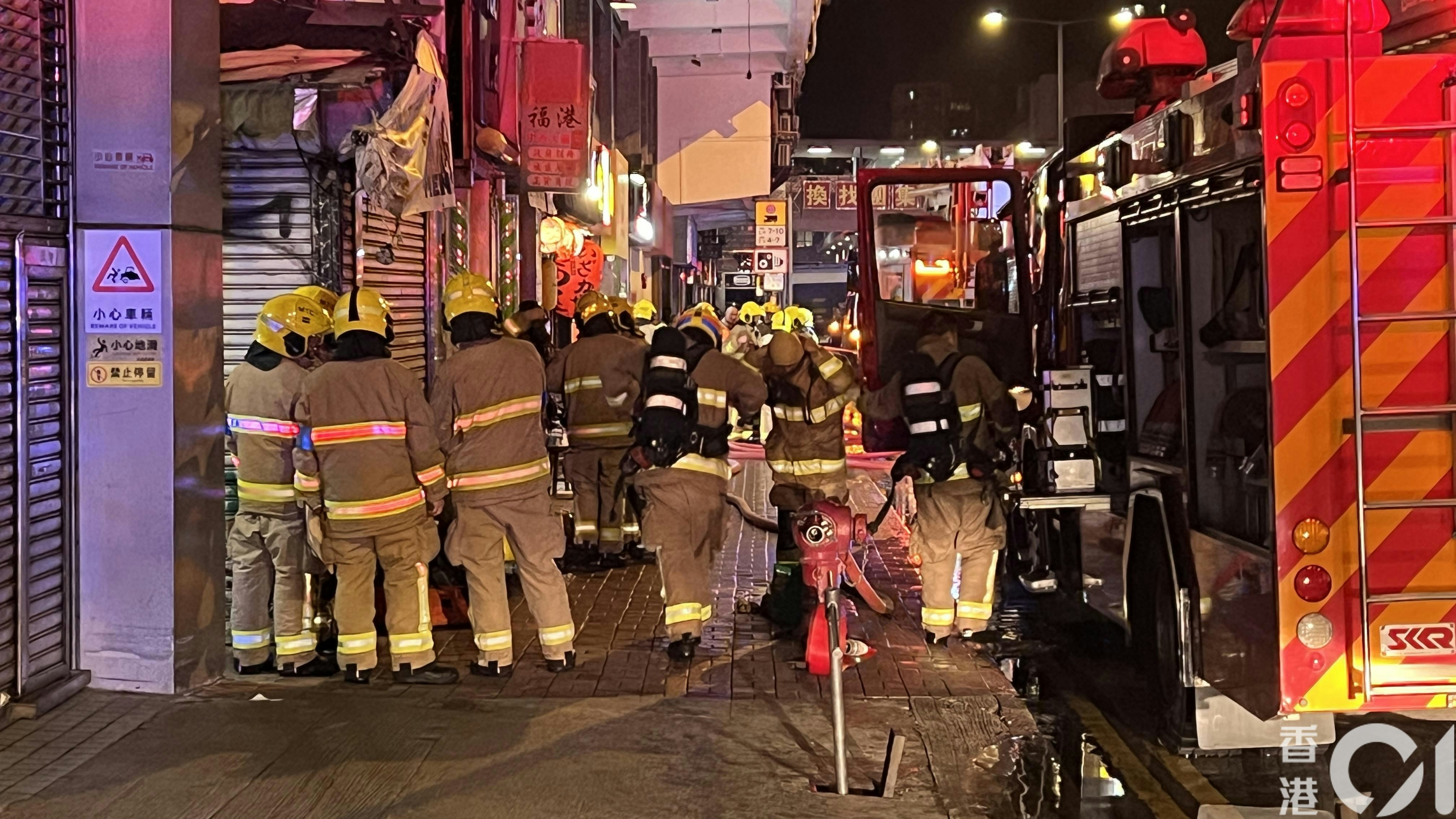 消防到場。（李家傑攝）