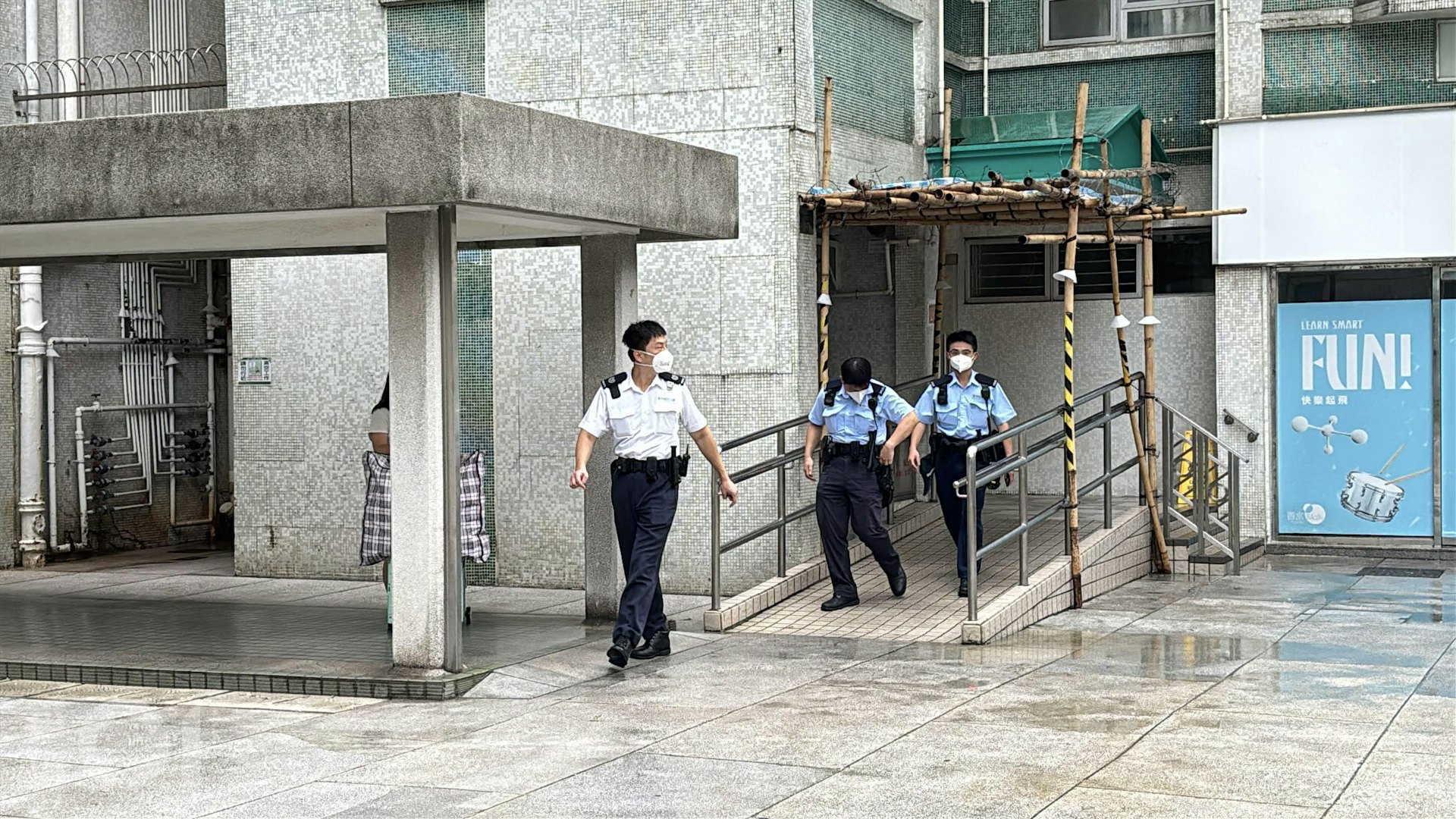 警員到場調查。(林振華攝)