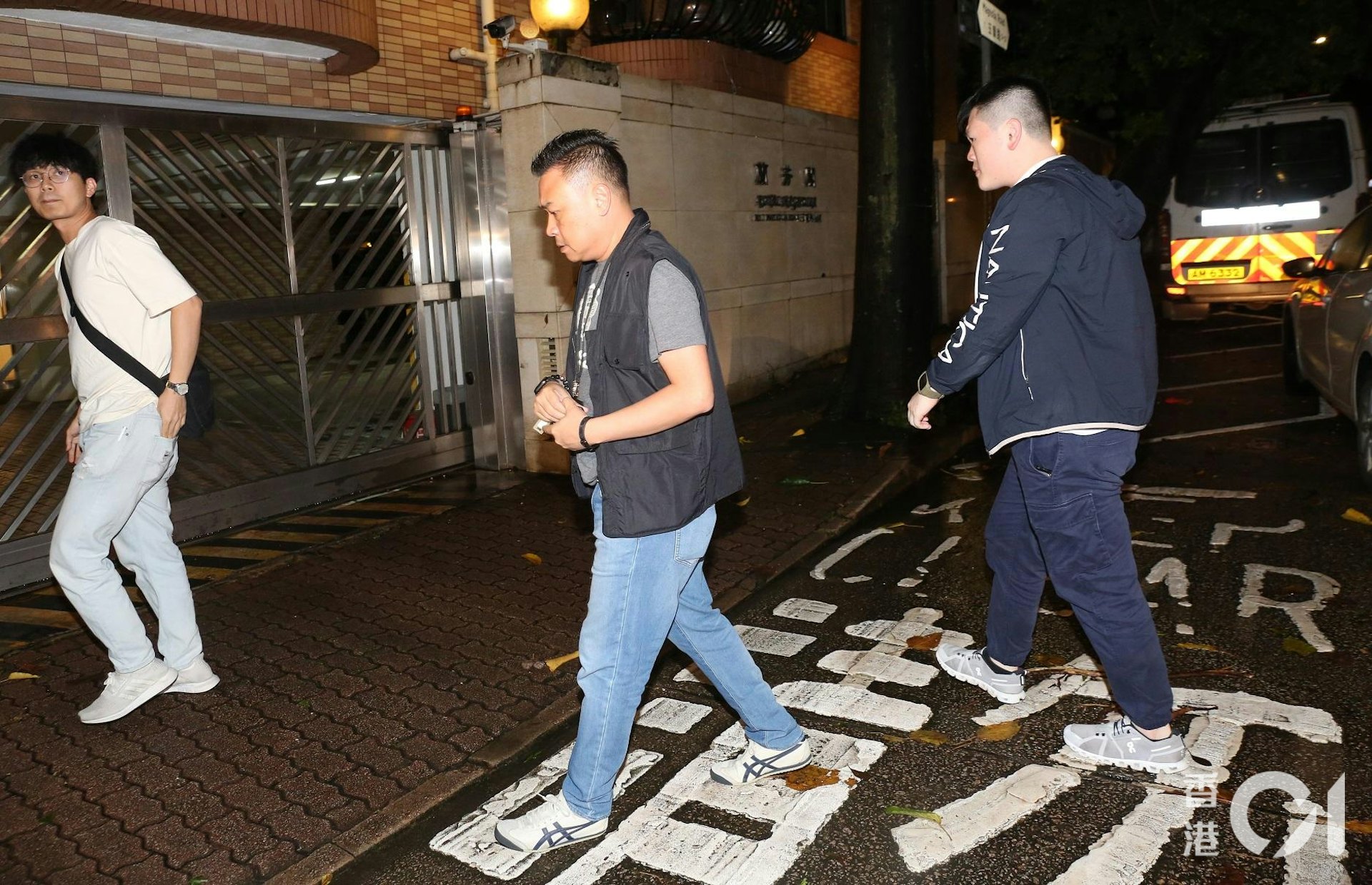 警員在場調查。(陳永武攝)
