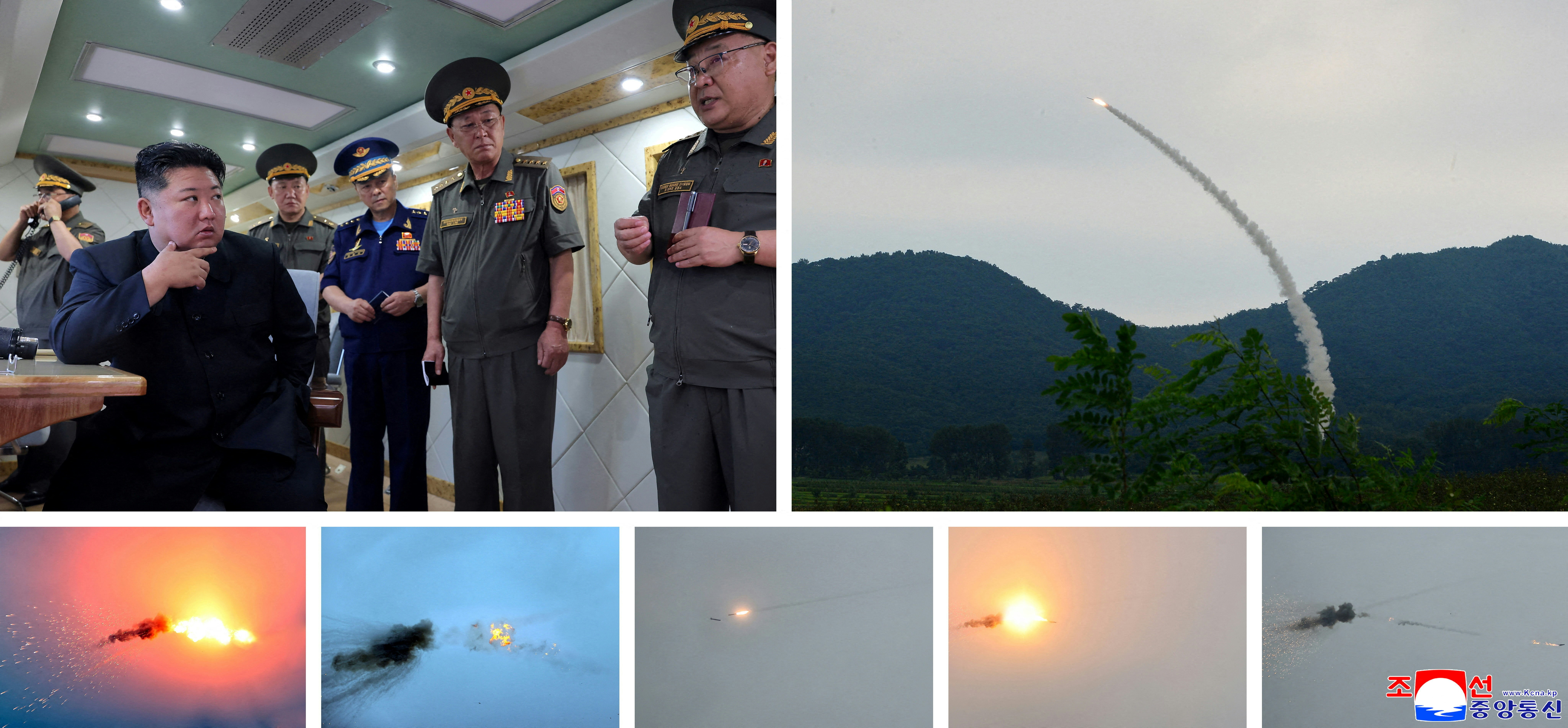 朝中社:金正恩視察新型防空導彈試射