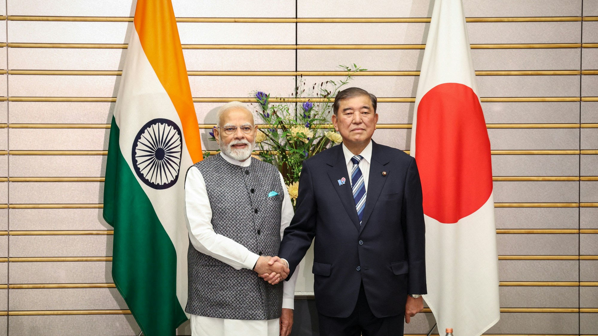 莫迪访日本晤石破茂双方同意加强合作对东海和南海现状表关切