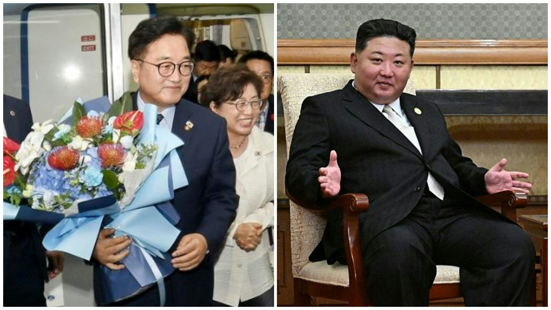 中國閱兵｜金正恩與韓國議長禹元植碰面韓方證實兩人儀式前握手