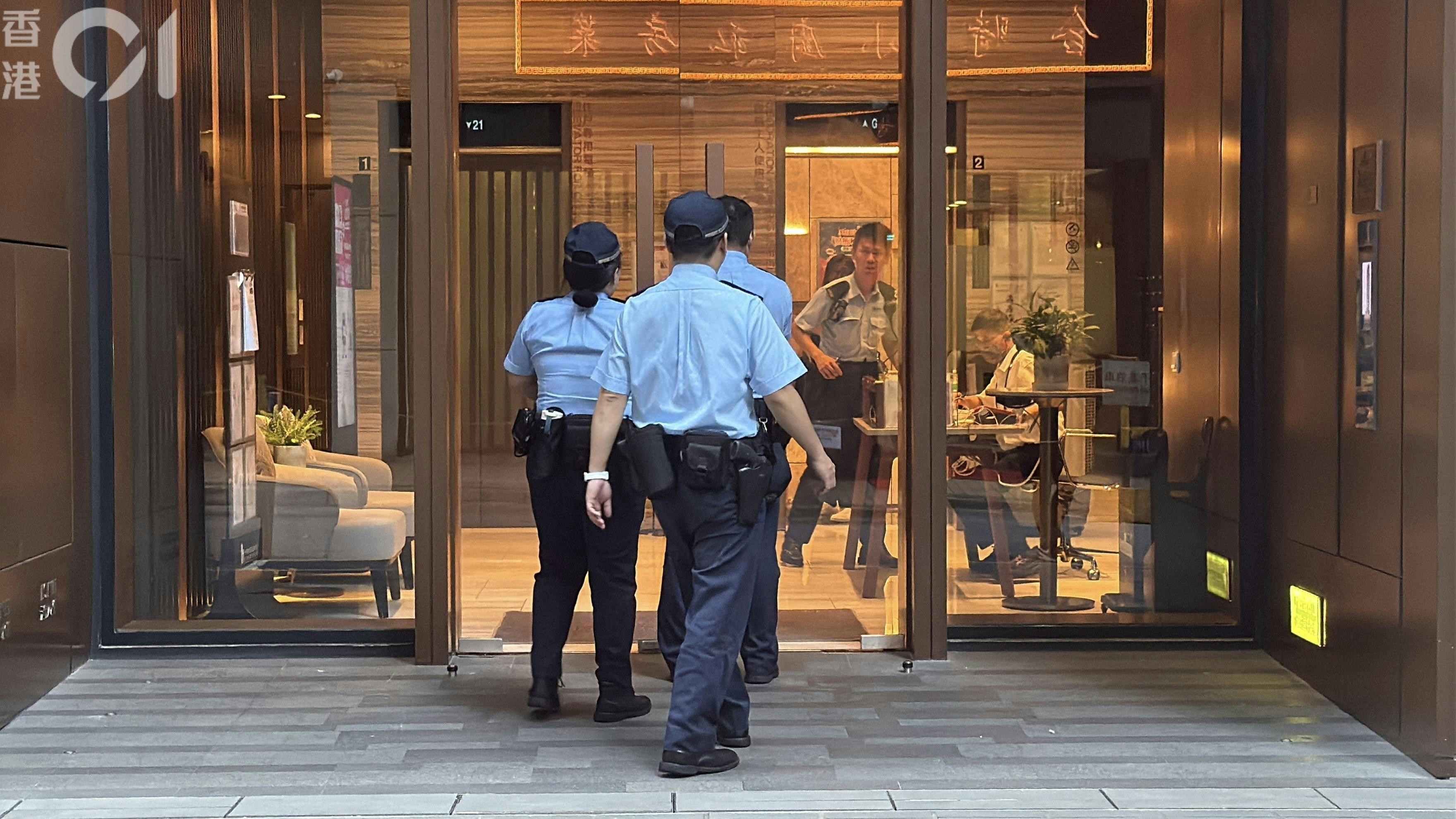 警員到場調查。（羅日昇攝）