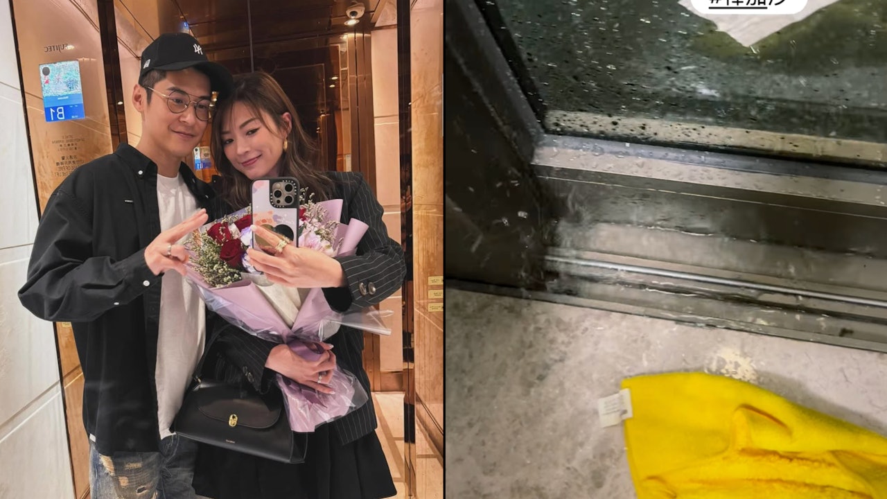 台风桦加沙|陈家乐爱巢再现喷水池 雨水窗边涌入无奈抛下三只字