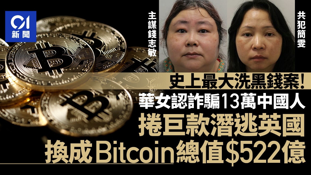 錢志敏認詐騙13萬中國人捲款逃英　「破天荒」涉值522億元比特幣