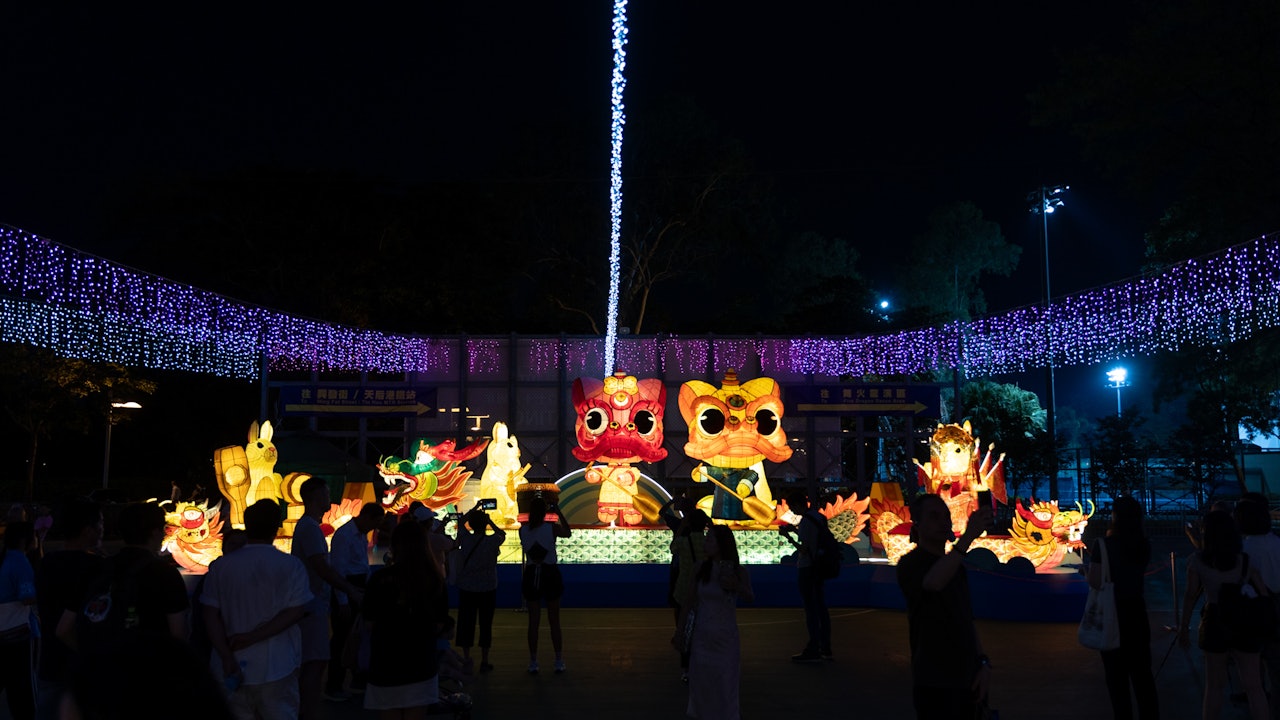 維園辦中秋綵燈會 花燈展現港式奶茶及月餅製作等香港非遺元素