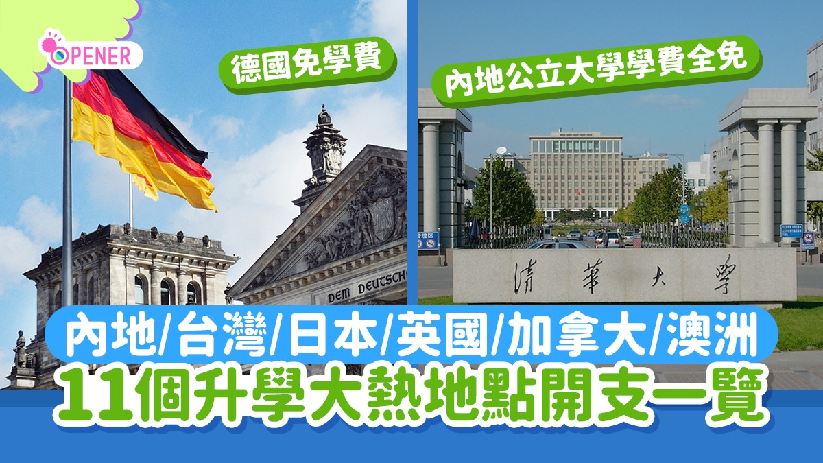海外升學2025 | 香港人留學11個大熱地點開支一覽德國免學費