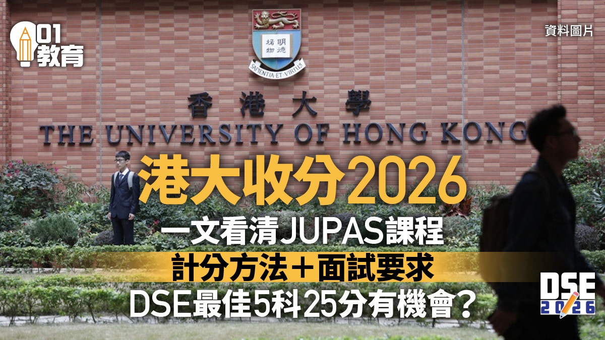 港大HKU收分2026｜JUPAS課程收生分數/計分/面試要求一文看清