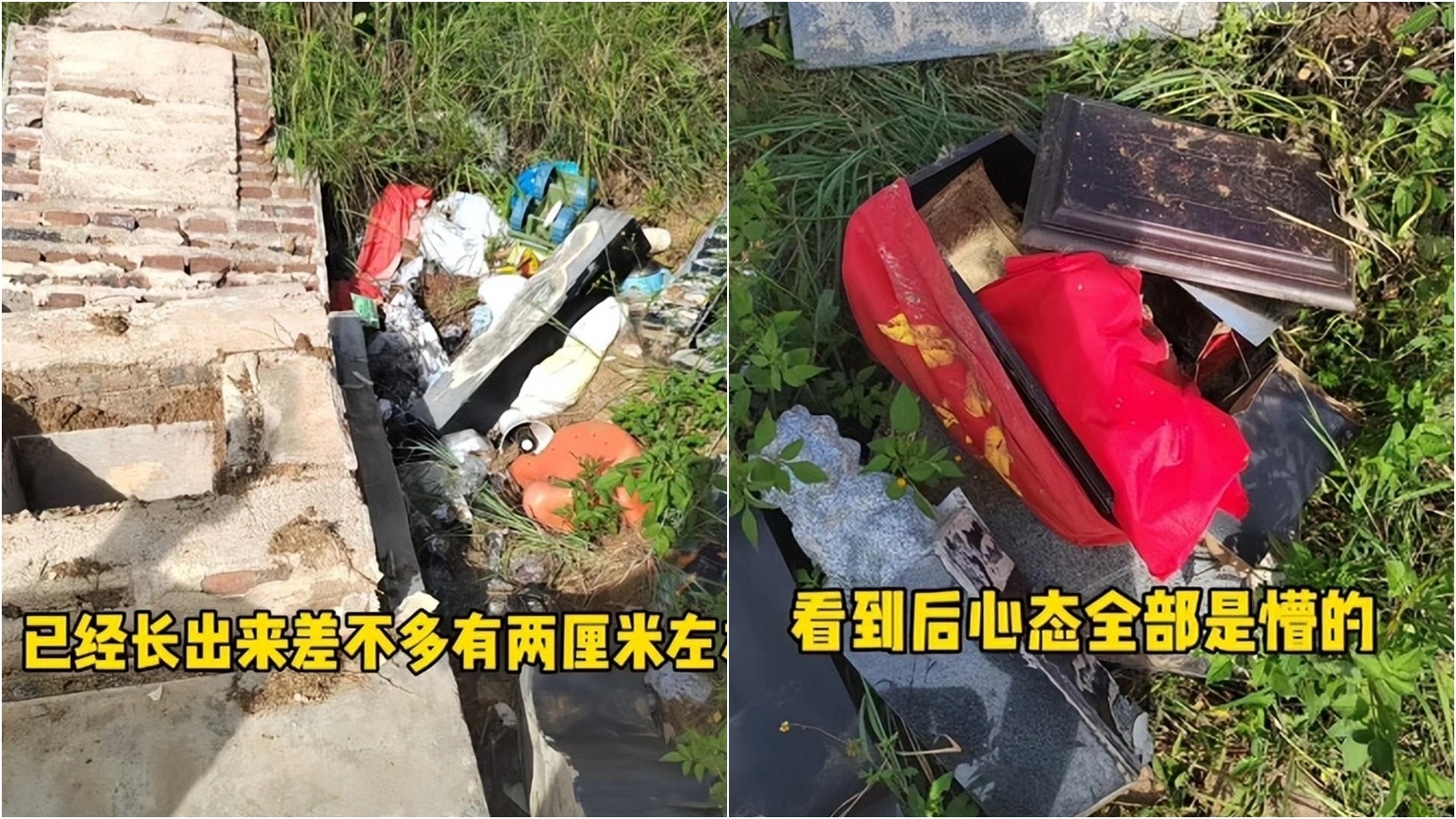 8岁早夭男童坟墓被毁骨灰盒遭乱丢野地5名毁坟者行拘7日