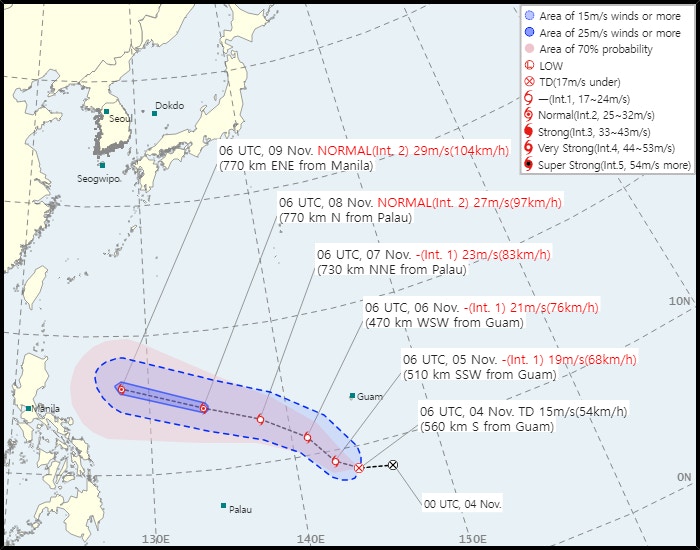 打风｜双旋共舞另一气旋跟随海鸥之后天文台发出路径概率预报