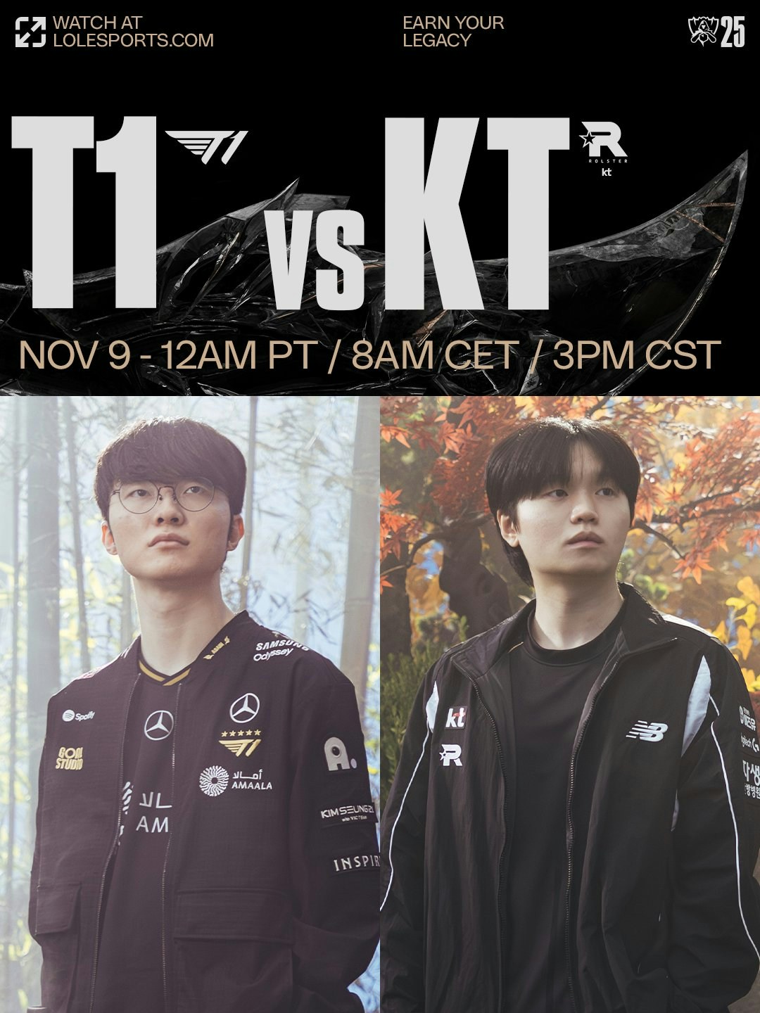 LoL世界赛2025英雄联盟｜T1 3：2 KT Faker第六冠Gumayusi膺FMVP