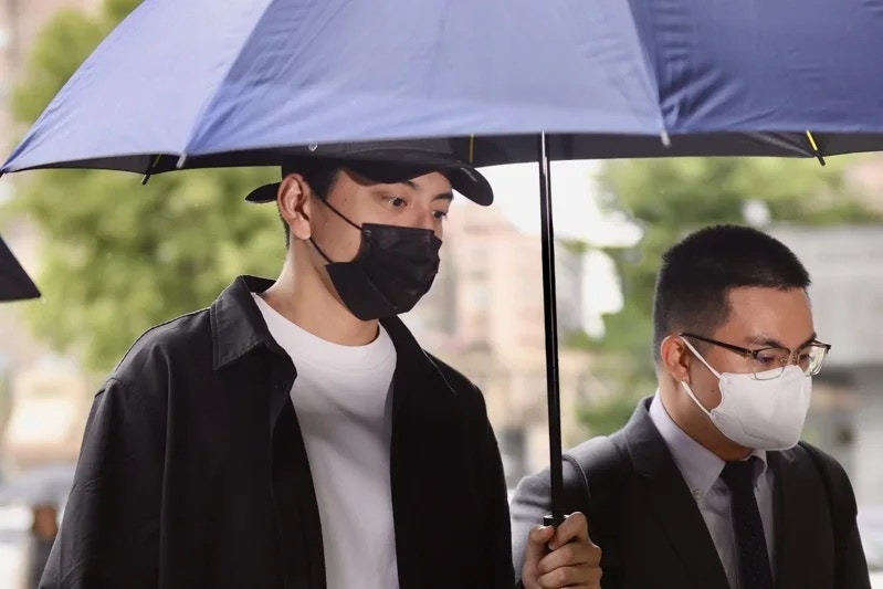 王大陆就逃兵役案首度出庭。(联合报)