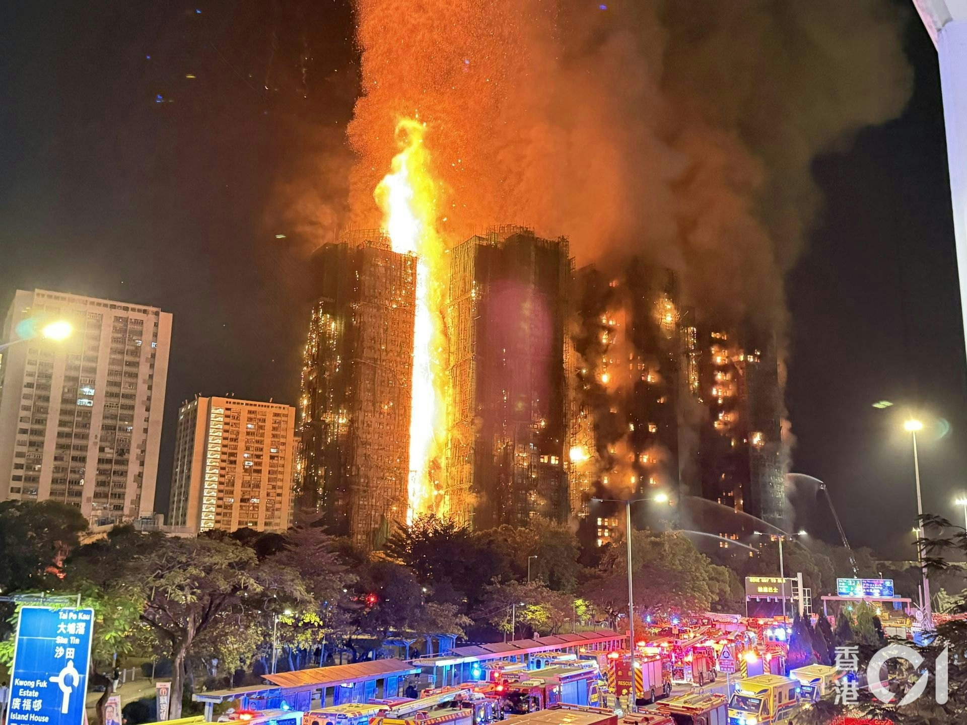 2025年11月26日宏福苑發生五級火災。(資料圖片) 2025年11月26日宏福苑發生五級火災。(資料圖片)