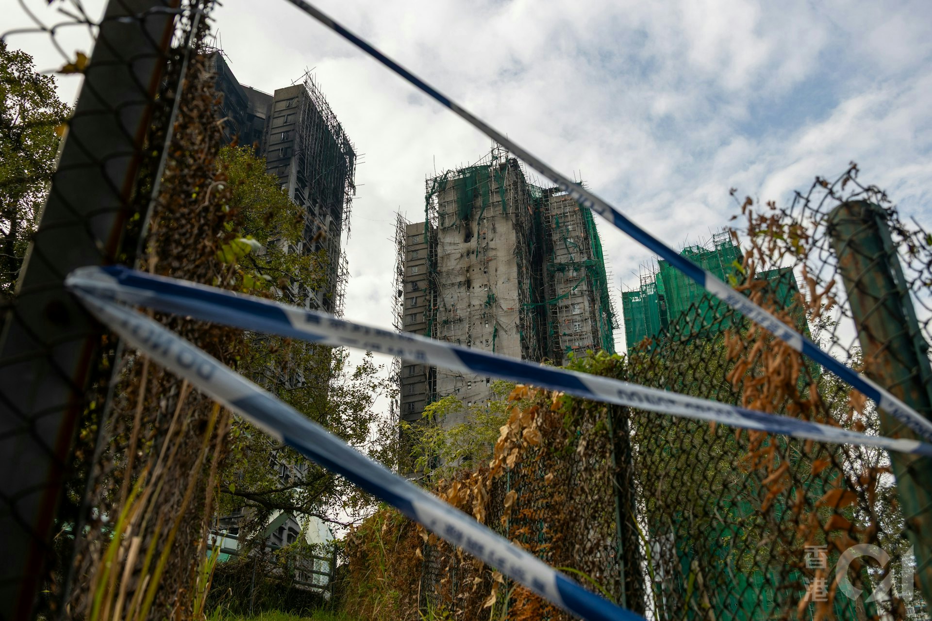 圖為12月3日,火災後的大埔宏福苑(資料圖片/梁鵬威攝) 圖為12月3日,火災後的大埔宏福苑(資料圖片/梁鵬威攝)