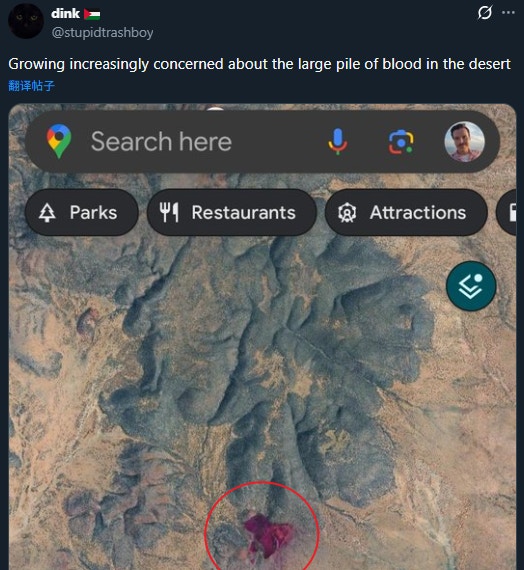 �W����Google�؈D�l��ģʽ���l�F�@һƬѪɫ�殐���󡣣�X@stupidtrashboy��