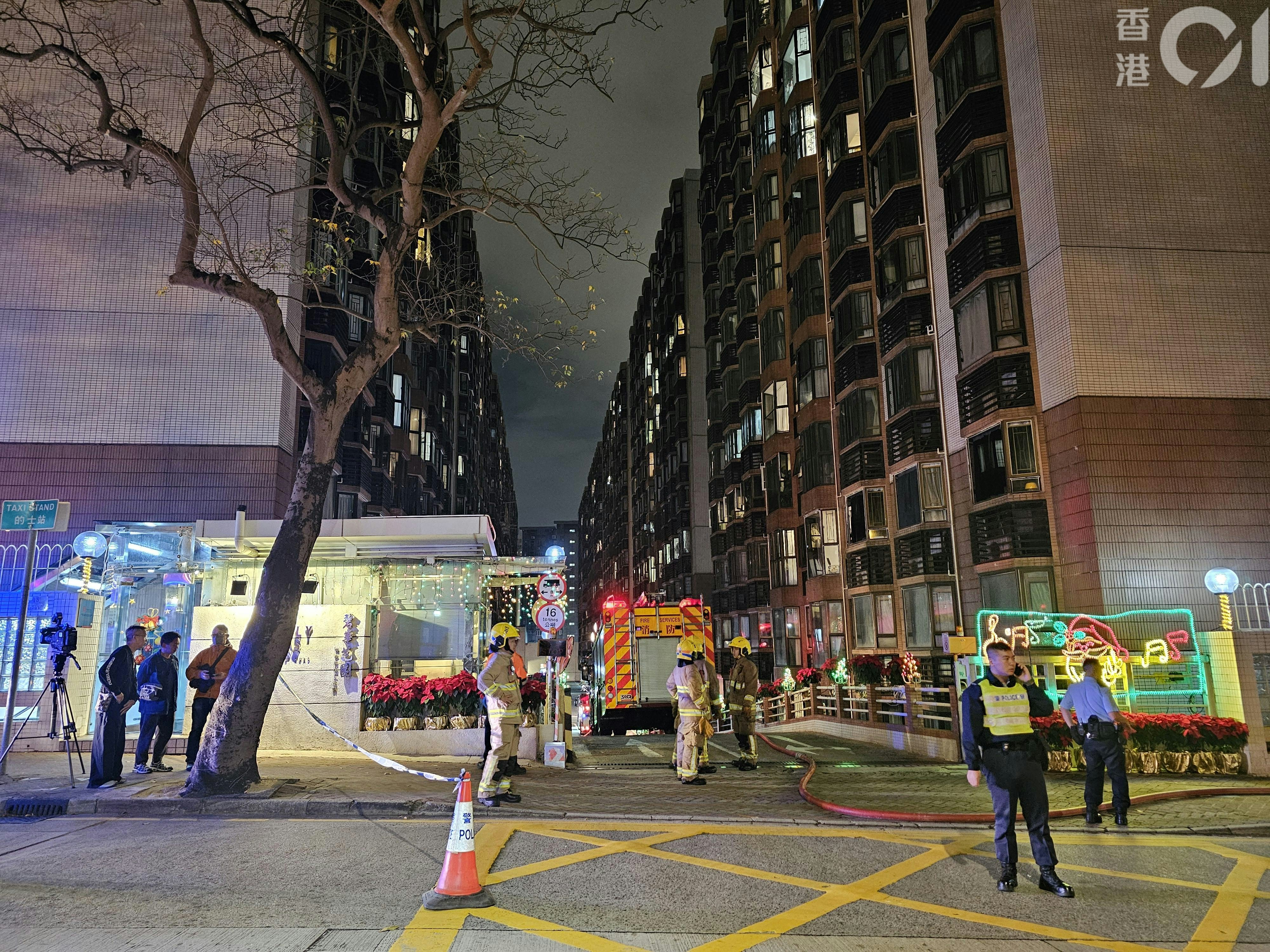 警方及消防到場。（梁偉權攝）