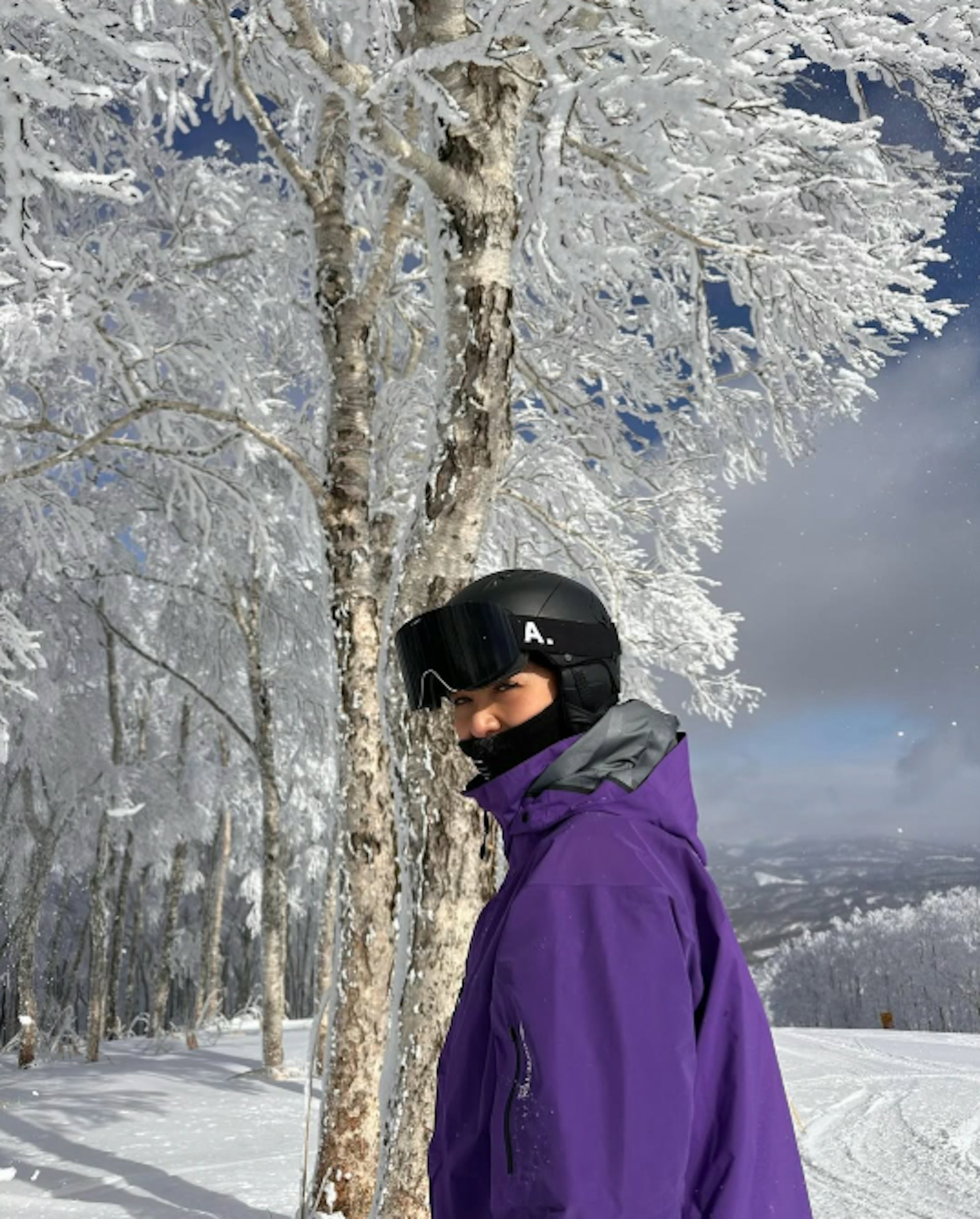 滕麗名經常與丈夫外遊滑雪。(IG @sheepyjoycetang)