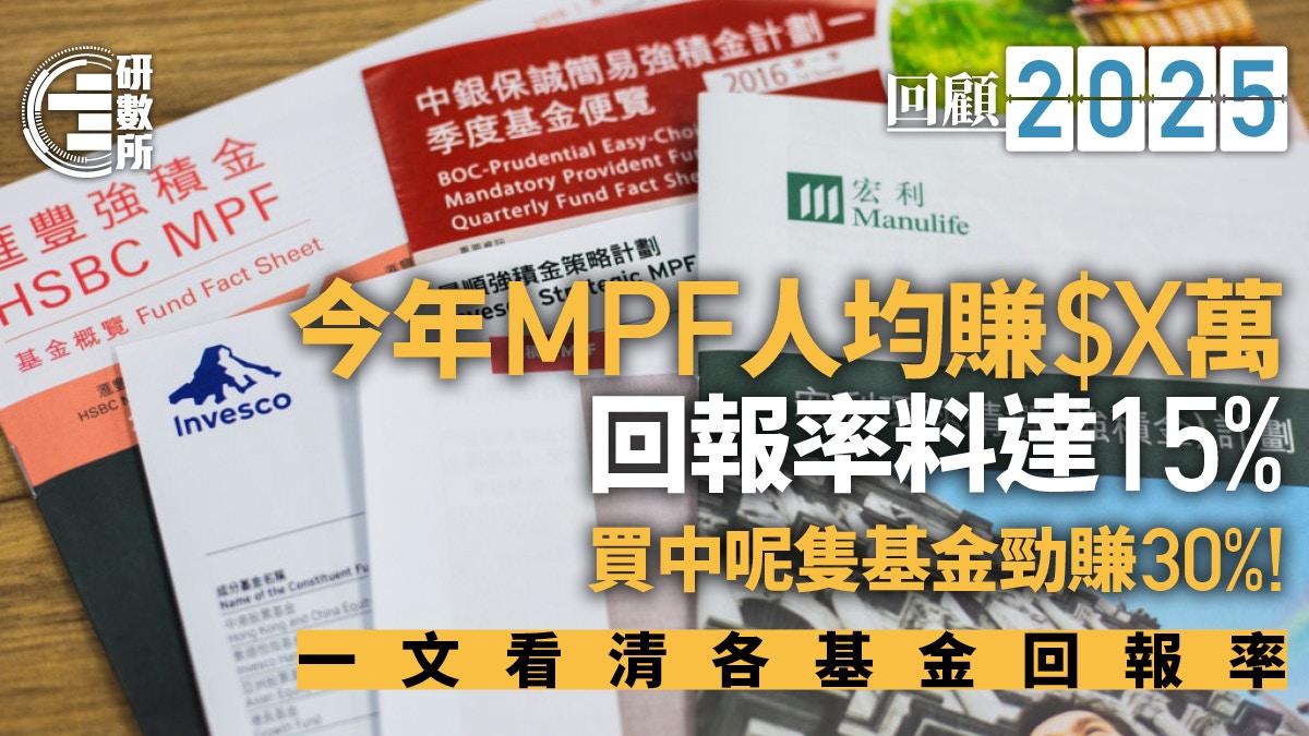 MPF強積金2025回顧│人均賺$X萬回報率料達15%！呢隻基金勁賺30%！