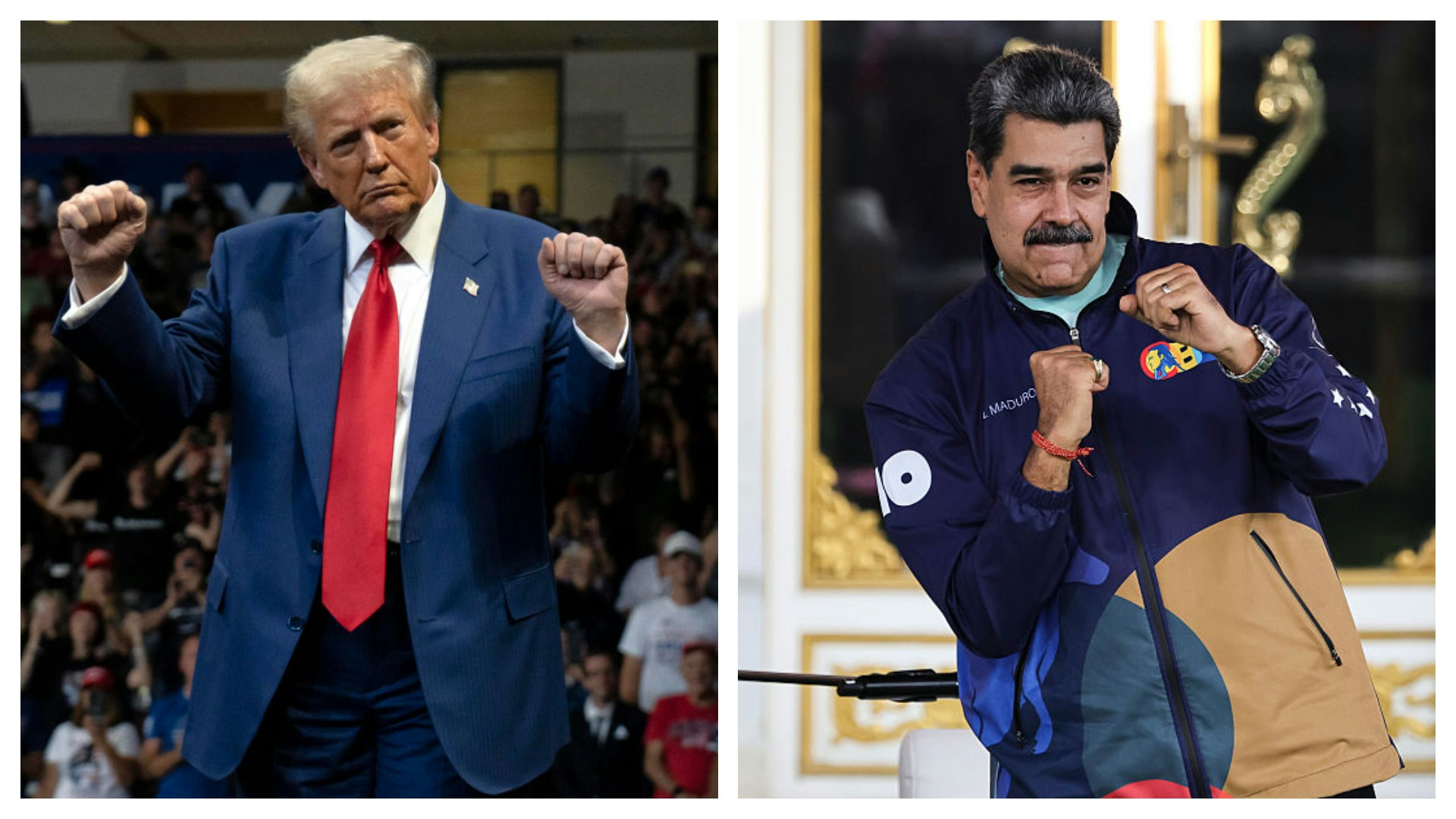 2026年1月6日，美軍特種部隊3日派兵前往委內瑞拉，強行帶走總統馬杜羅（Nicolas Maduro，右）及其妻子。據《紐約時報》報道，馬杜羅近來經常在公共場合跳舞，並表現出一副漫不經心的態度，這被總統特朗普（Donald Trump，左）的團隊視為挑釁，最終成為白宮下令出兵的導火線。（Getty）