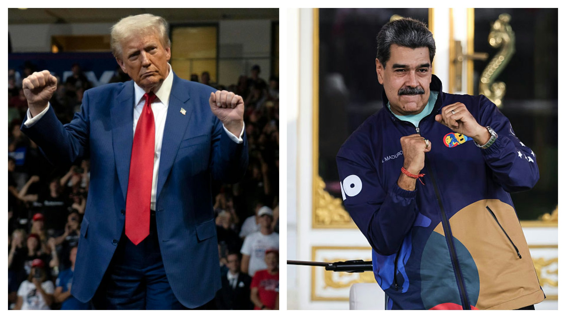 2026年1月6日,美軍特種部隊3日派兵前往委內瑞拉,強行帶走總統馬杜羅(Nicolas Maduro,右)及其妻子。據《紐約時報》報道,馬杜羅近來經常在公共場合跳舞,並表現出一副漫不經心的態度,這被總統特朗普(Donald Trump,左)的團隊視為挑釁,最終成為白宮下令出兵的導火線。(Getty) 2026年1月6日,美軍特種部隊3日派兵前往委內瑞拉,強行帶走總統馬杜羅(Nicolas Maduro,右)及其妻子。據《紐約時報》報道,馬杜羅近來經常在公共場合跳舞,並表現出一副漫不經心的態度,這被總統特朗普(Donald Trump,左)的團隊視為挑釁,最終成為白宮下令出兵的導火線。(Getty)