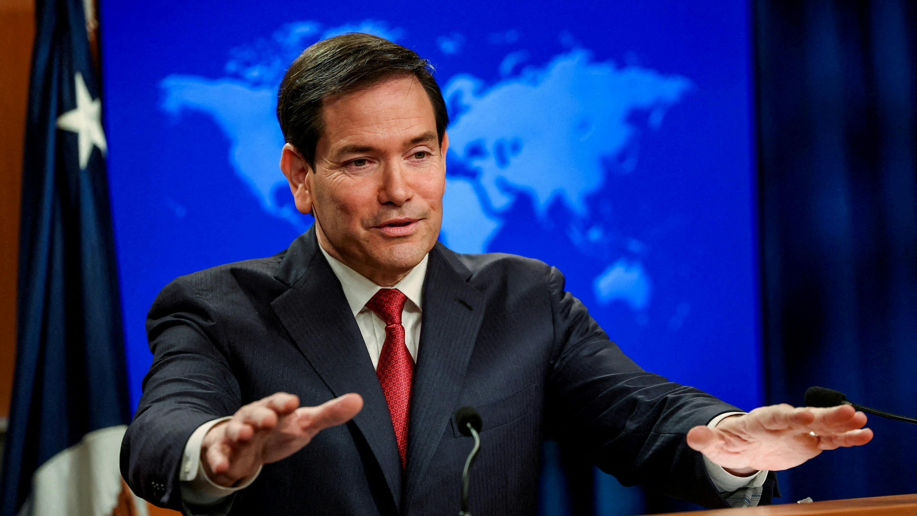 2025��12��19�գ������Aʢ�D�����������ȊW��Marco Rubio���ڇ���Ժ�e����Kӛ�ߕ�����Reuters��