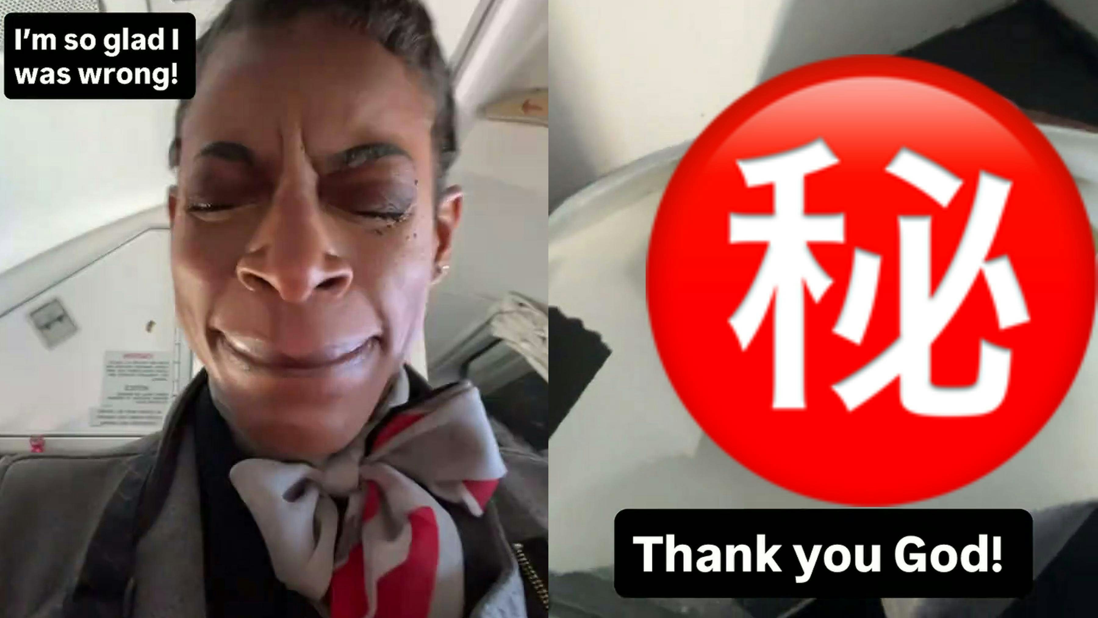 飞机乘客递来呕吐袋 空服员打开直呼"差点哭出来"