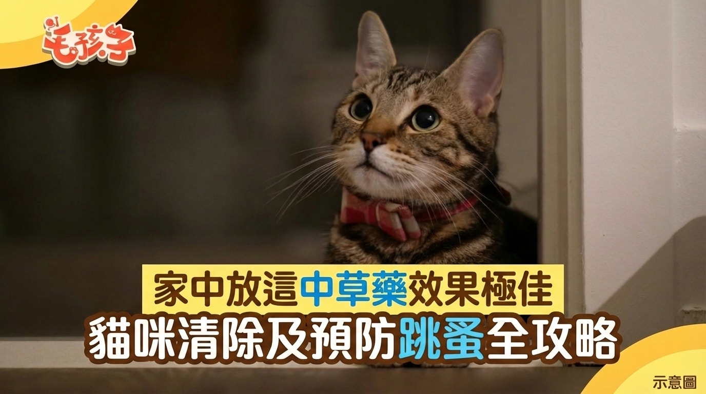 清除猫咪跳蚤从预防到清洁全照顾活动区域放这中草药效果极佳