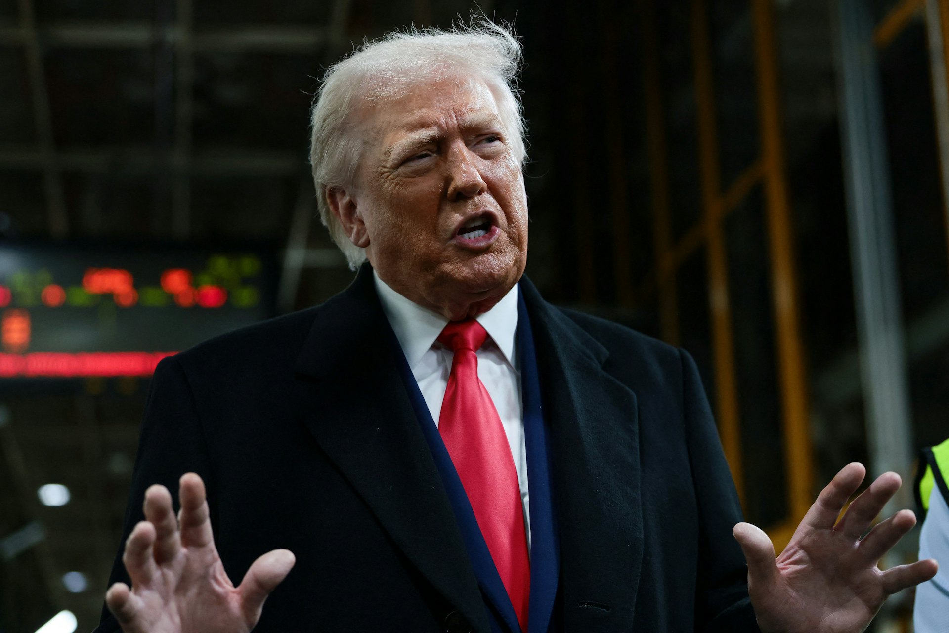 2026年1月13日,美國總統特朗普(Donald Trump)到訪密西根州的福特汽車生產中心。 (Reuters) 2026年1月13日,美國總統特朗普(Donald Trump)到訪密西根州的福特汽車生產中心。 (Reuters)