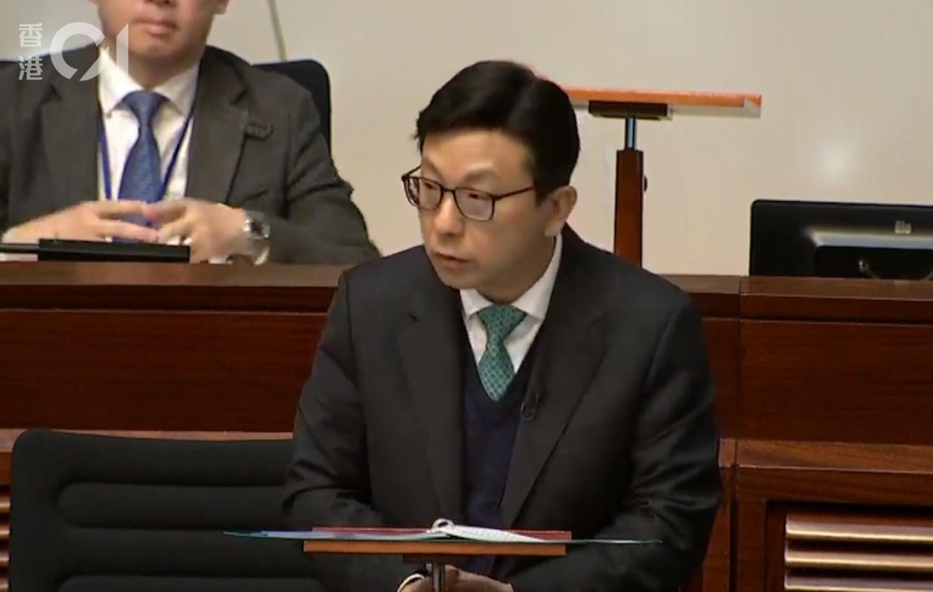 1月14日,新一屆立法會首次大會,勞工及福利局局長孫玉菡發言。(立法會直播) 1月14日,新一屆立法會首次大會,勞工及福利局局長孫玉菡發言。(立法會直播)