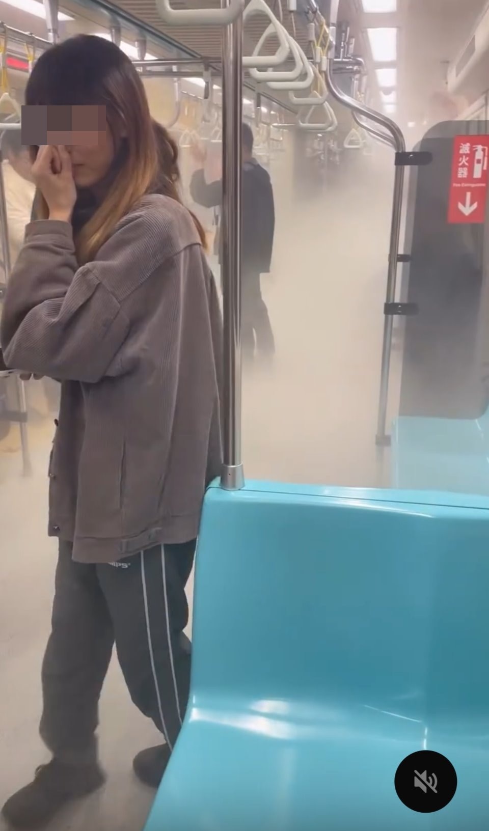 1月16日晚間​台北捷運板南線一列開往頂埔方向的列車在即將抵達板橋站時，車廂內突有旅客的行動電源因不明原因冒煙起火，引發乘客恐慌奔逃。（Threads@bl8dman）