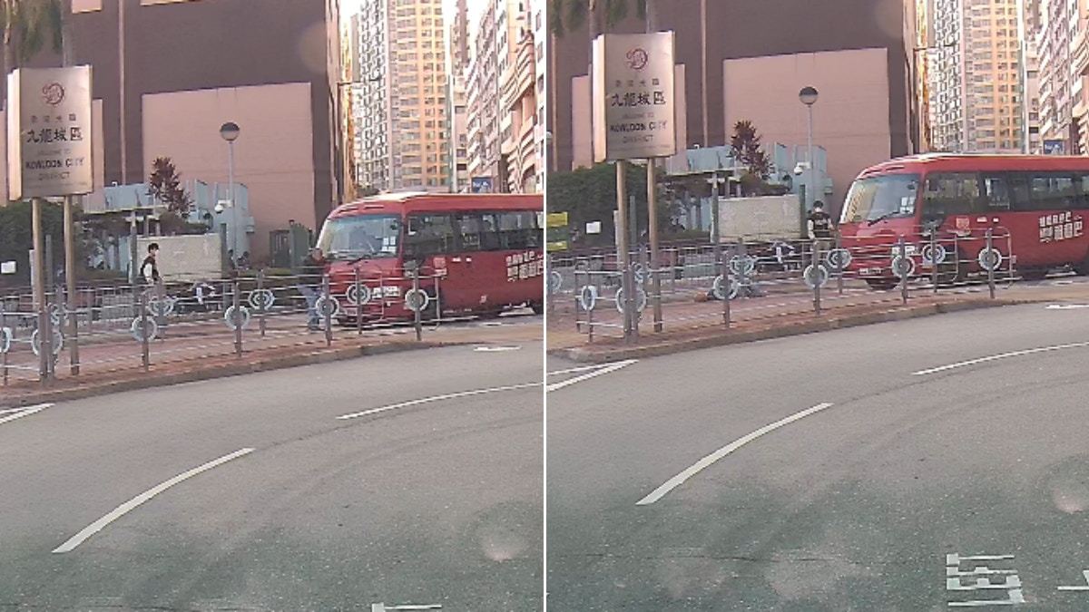 土瓜灣奪命車禍車cam曝光|拐杖翁近過完馬路 小巴轉彎撞飛數米