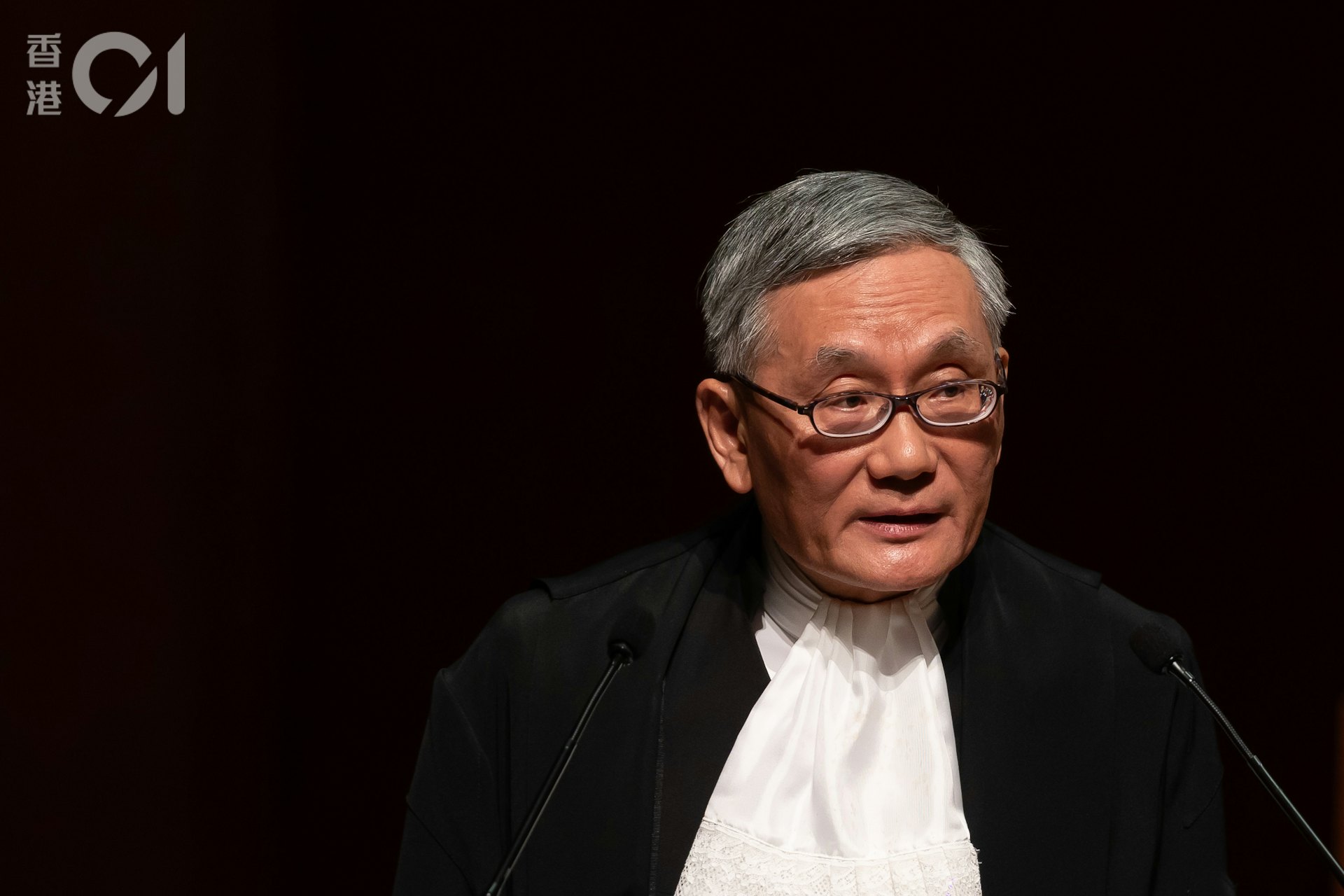 終審法院首席法官張舉能在開幕演辭透露司法機構會優先處理宏福苑大火的法律程序。(廖雁雄攝) 終審法院首席法官張舉能在開幕演辭透露司法機構會優先處理宏福苑大火的法律程序。(廖雁雄攝)