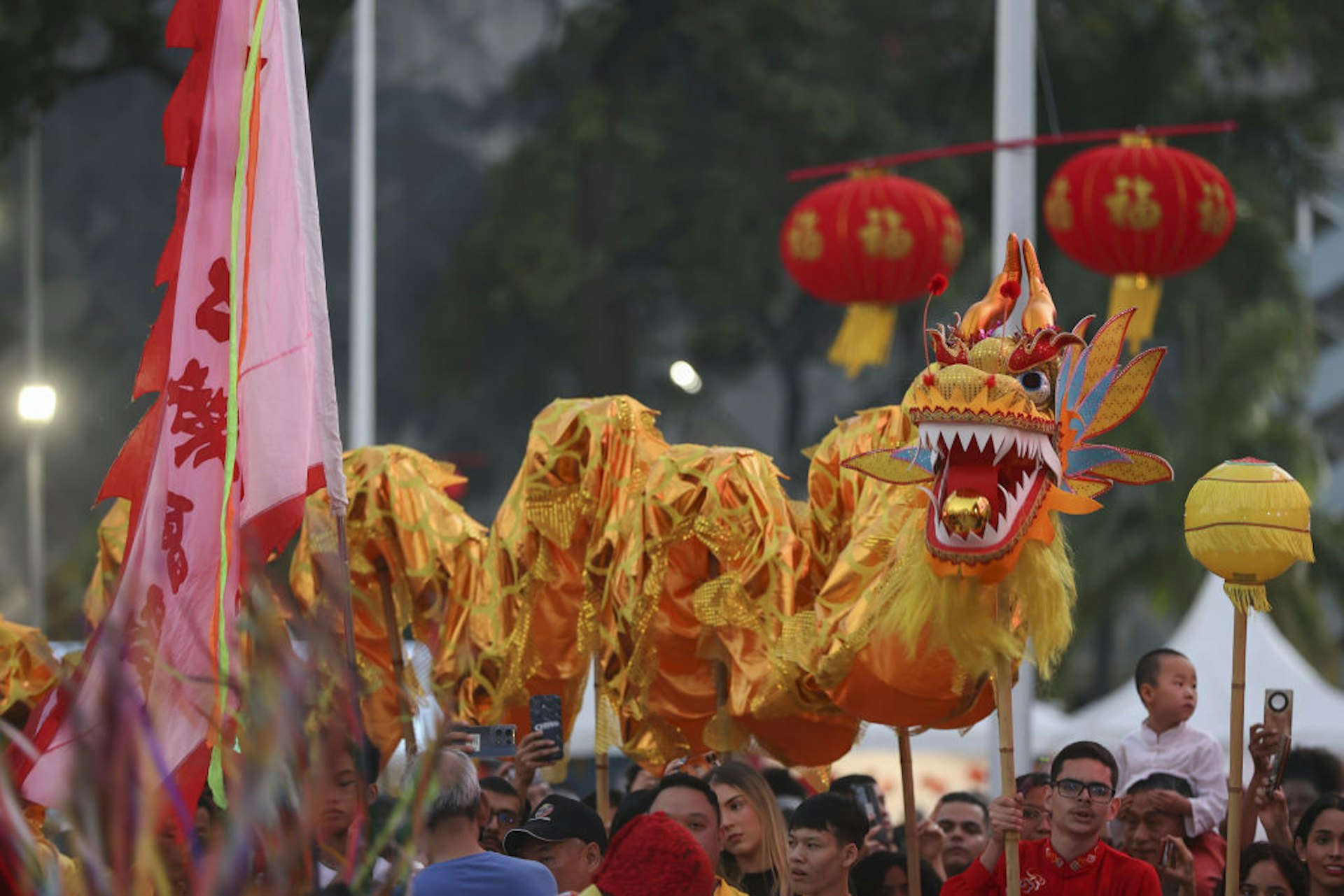 2025年1月29日,委內瑞拉加拉加斯舉辦中國新年慶祝活動。(GettyImages)