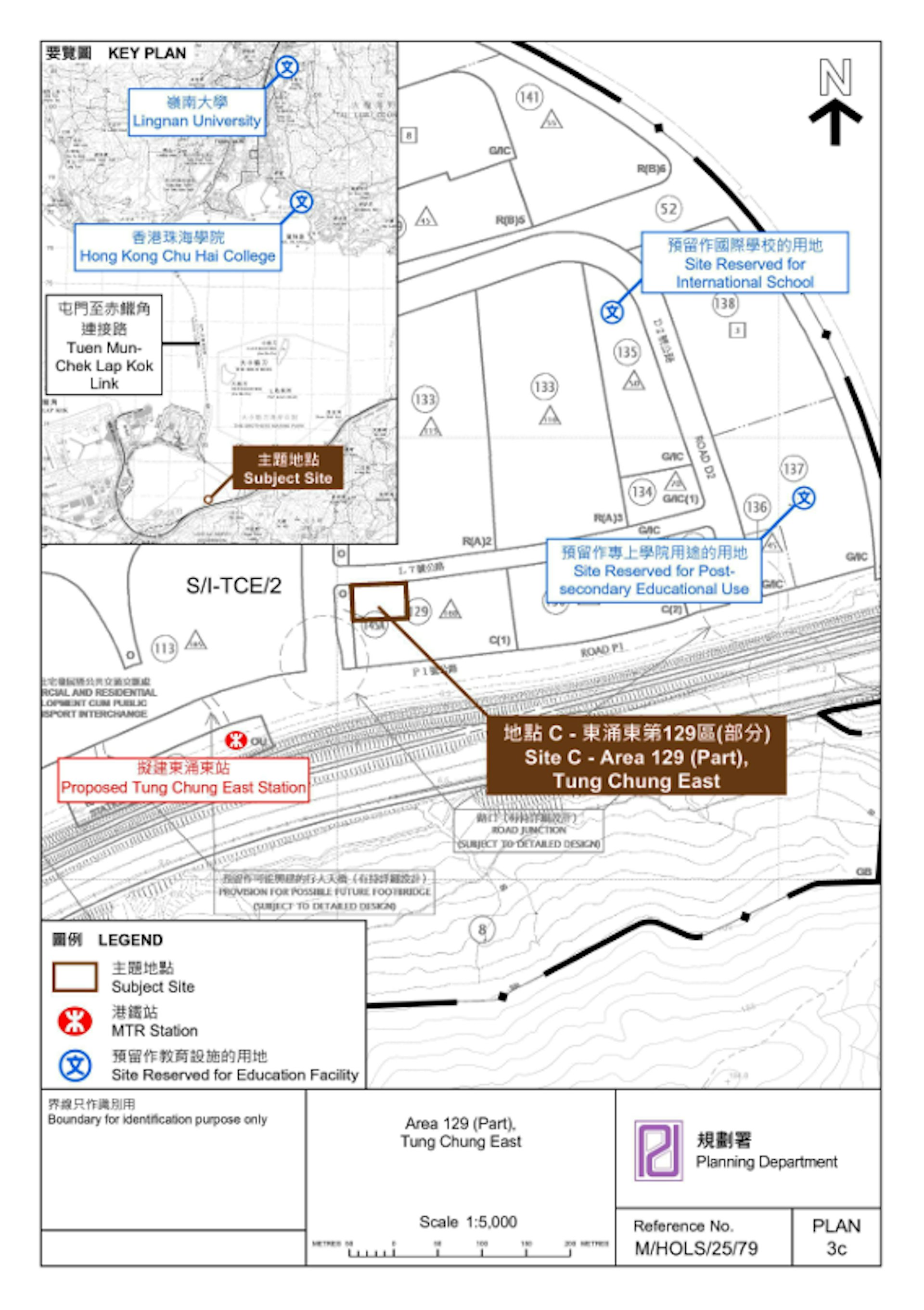 東涌東用地附近地圖。(發展局提供) 東涌東用地附近地圖。(發展局提供)