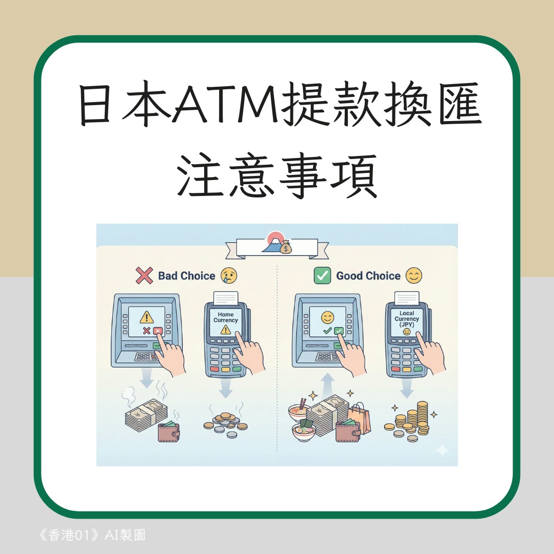 日本ATM撳錢匯率有陷阱？揀呢個掣貴二百蚊民宿老闆教點揀至抵